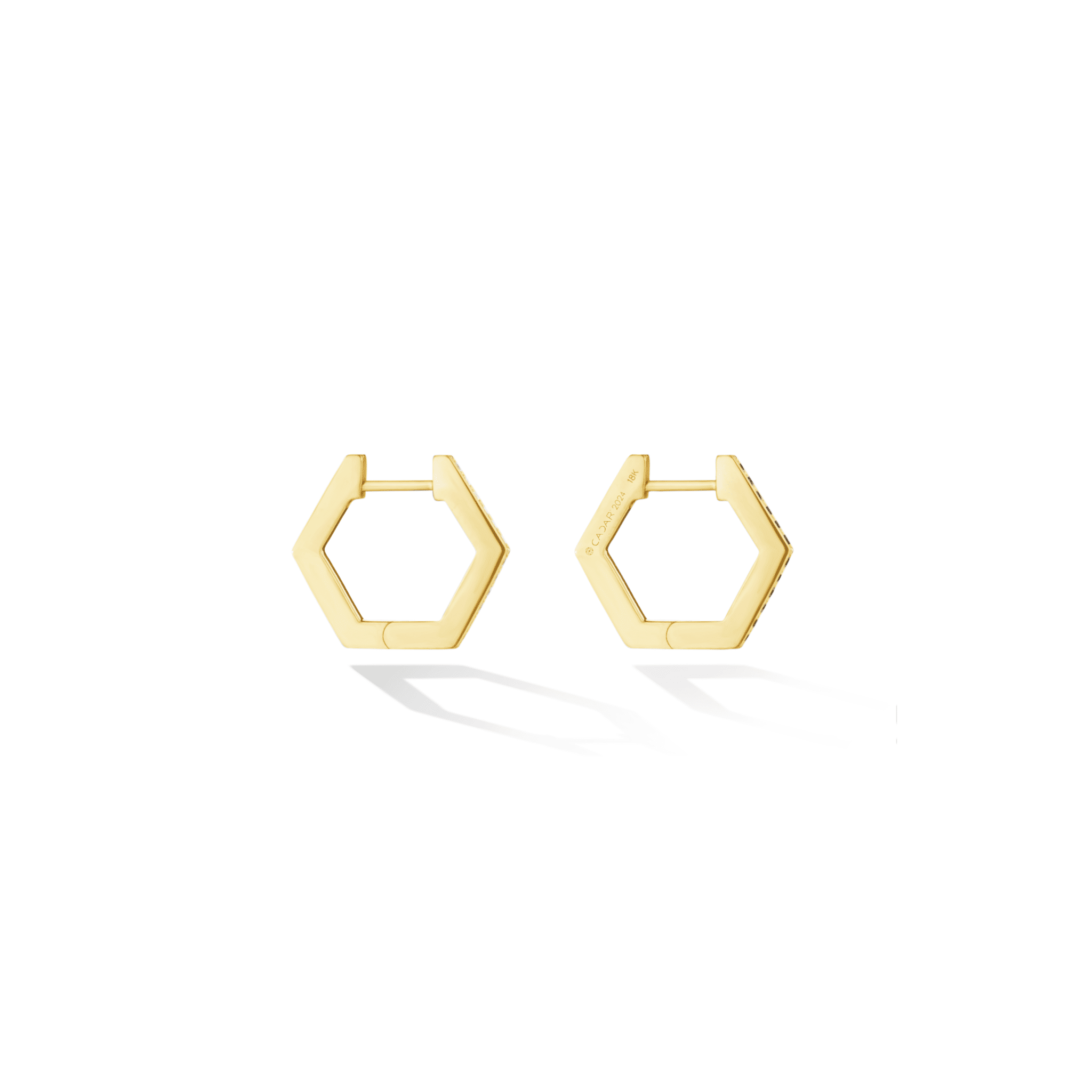 B HOME HOOP EARRINGS SMALL BLACK & WHITE - CADAR