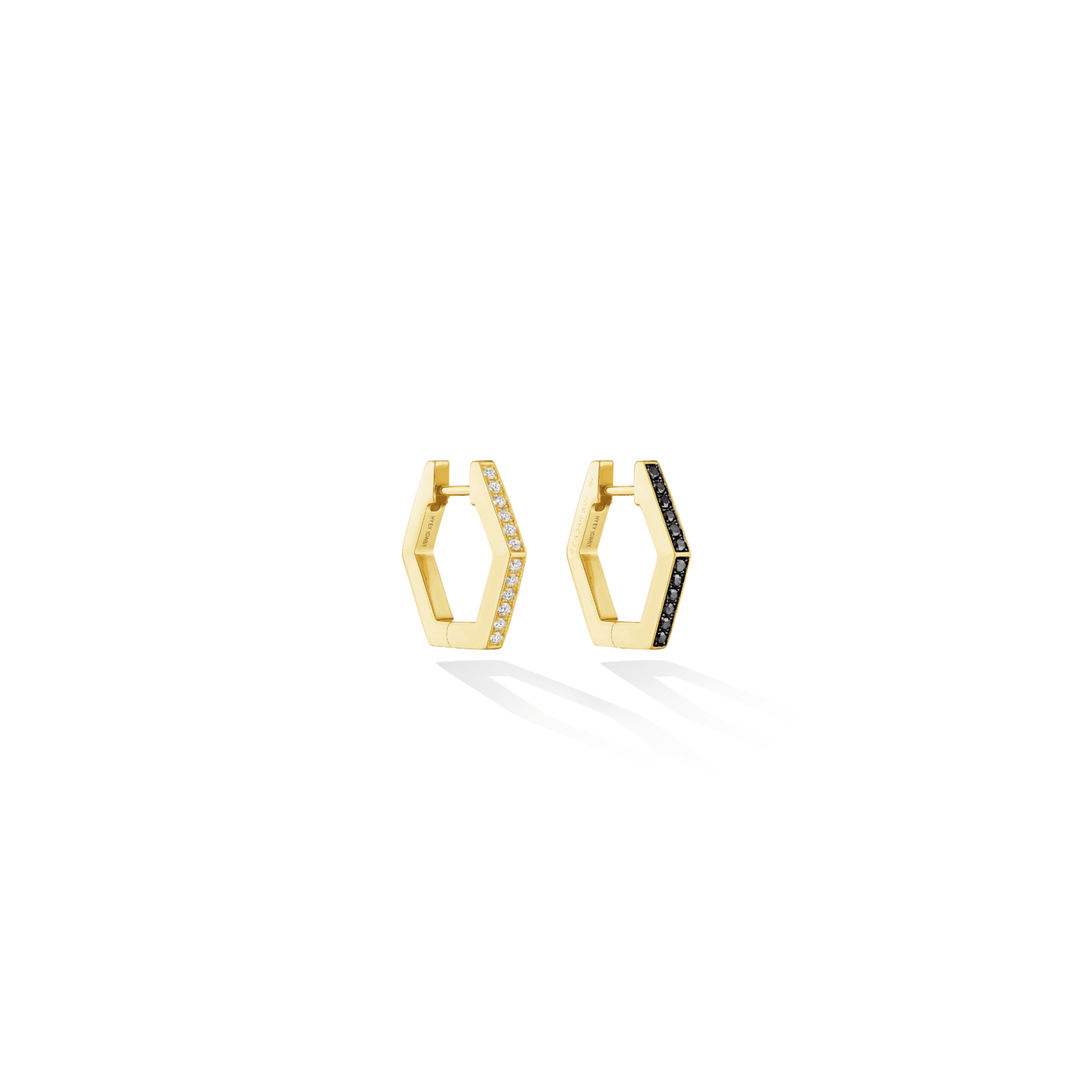 B HOME HOOP EARRINGS SMALL BLACK & WHITE - CADAR