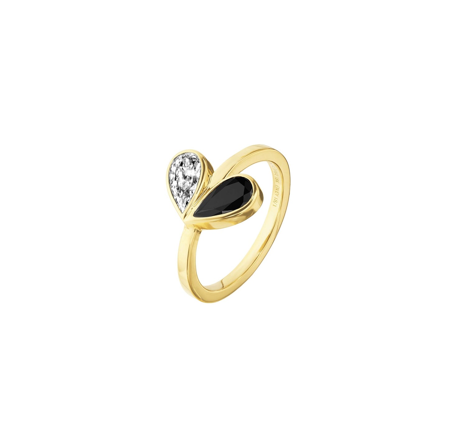 Unconditional Black and White Diamond Statement Ring - CADAR
