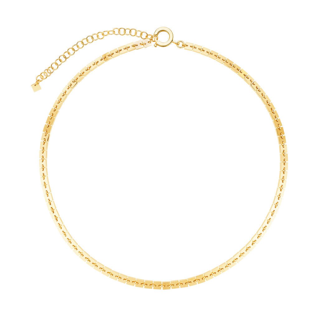 15in Yellow Gold Foundation Chain Necklace - Cadar