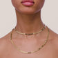 Short Yellow Gold Foundation Chain Necklace