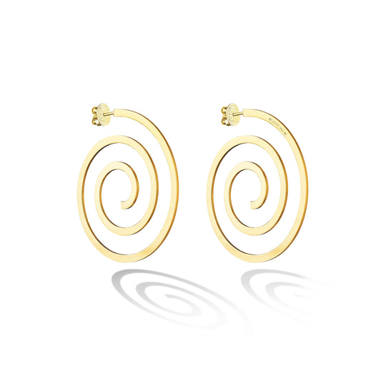 Yellow Gold Essence Hoop Earrings