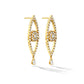 Yellow Gold Reflections Drop Earrings with White Diamonds