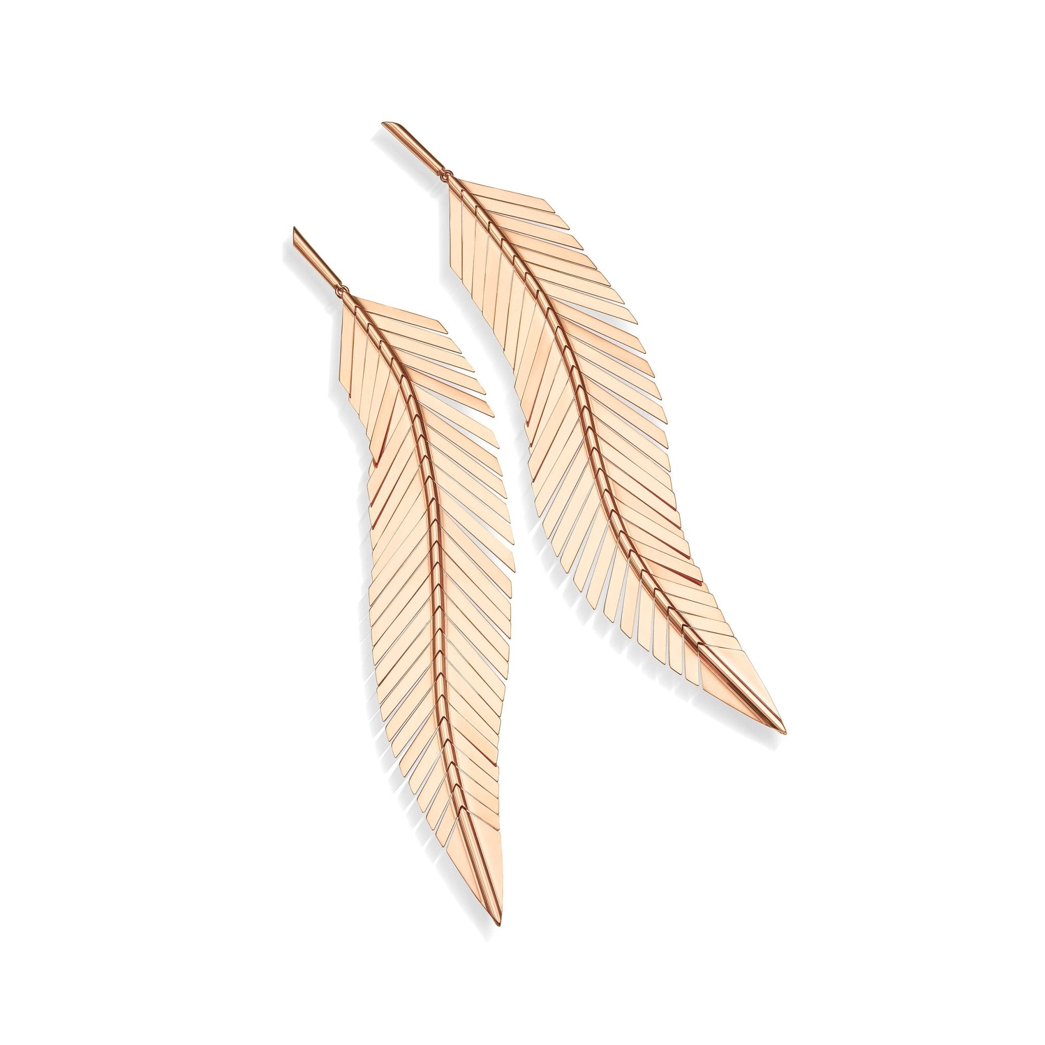 Feather Earrings - Light Pink (Two Sizes): Small - 6,2 cm