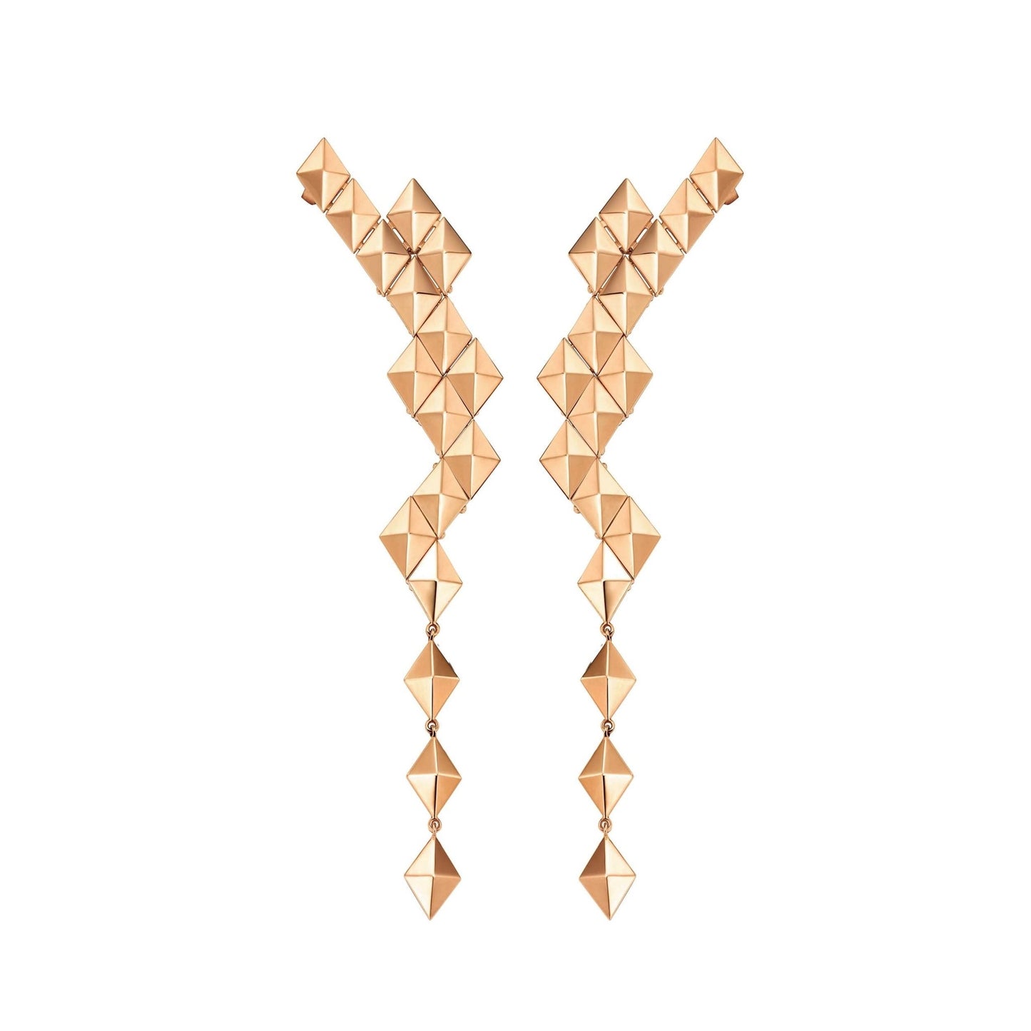 Large Rose Gold Python Earring Climbers - Cadar