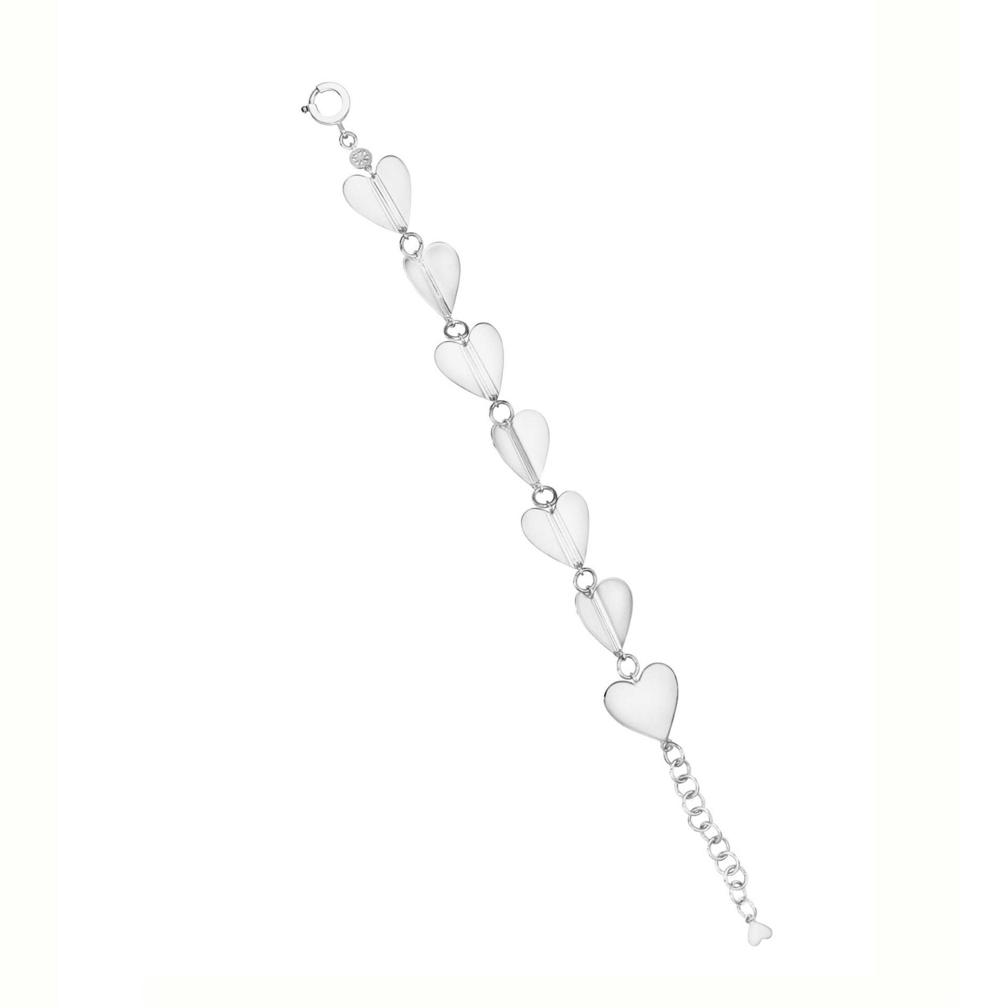 Large White Gold Wings of Love Bracelet - Cadar