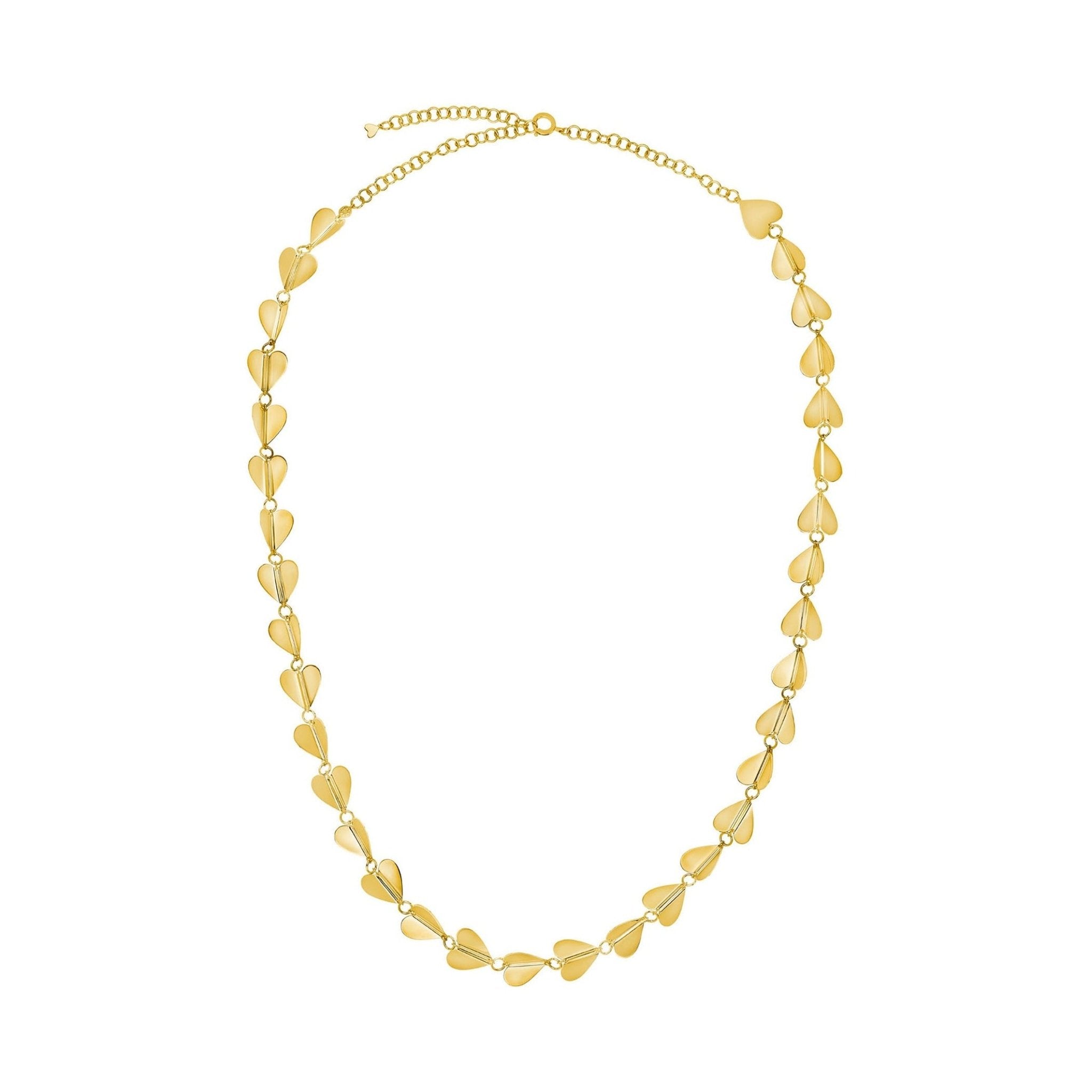 Long Yellow Gold Wings of Love Necklace - Cadar