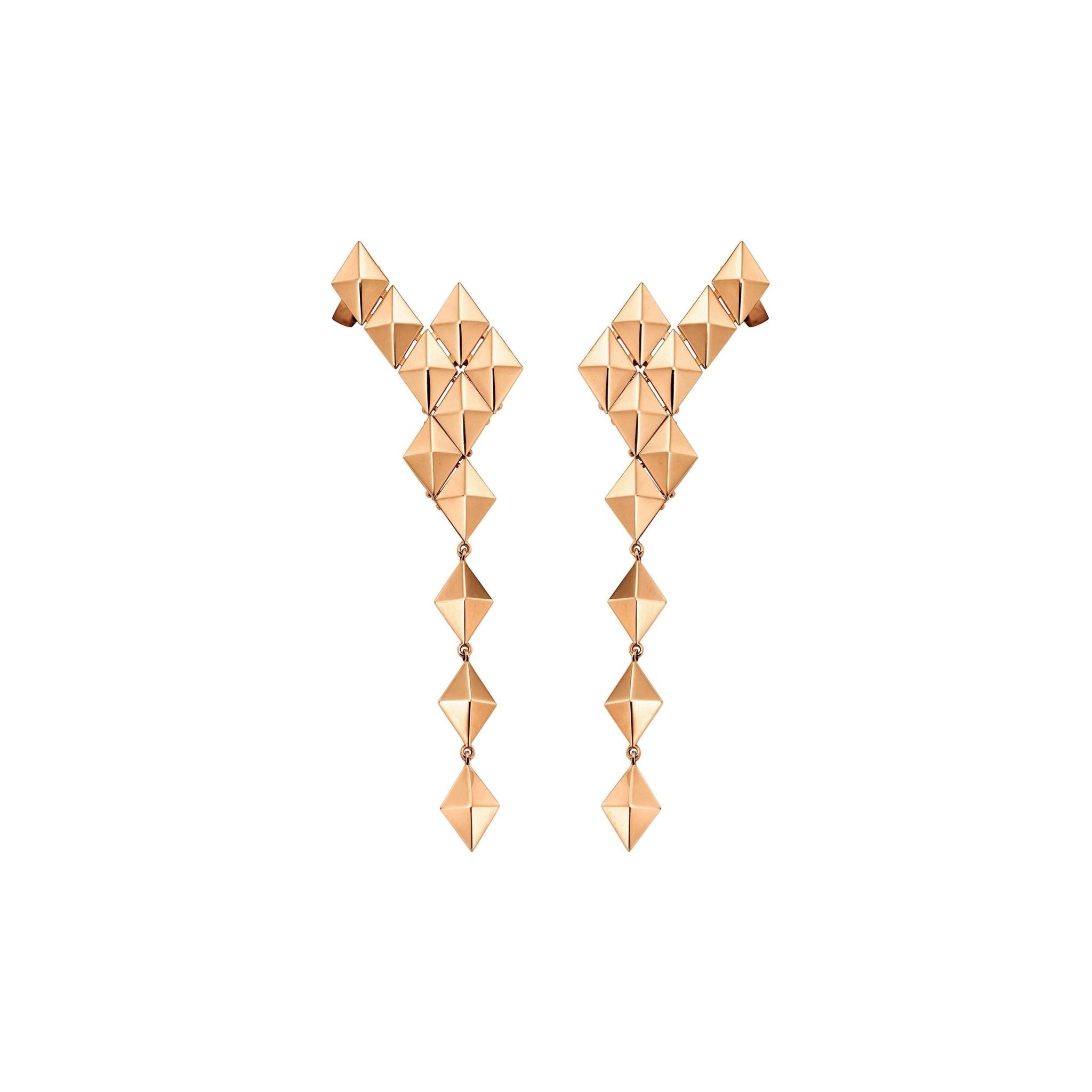 Medium Rose Gold Python Ear Climbers - Cadar