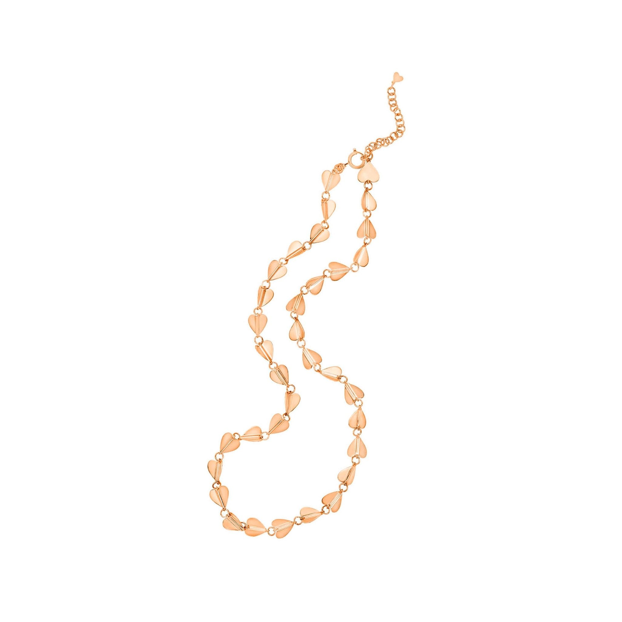 Medium Rose Gold Wings of Love Necklace - Cadar