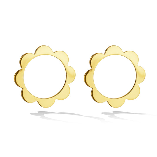 Medium Yellow Gold Triplet Stud - CADAR