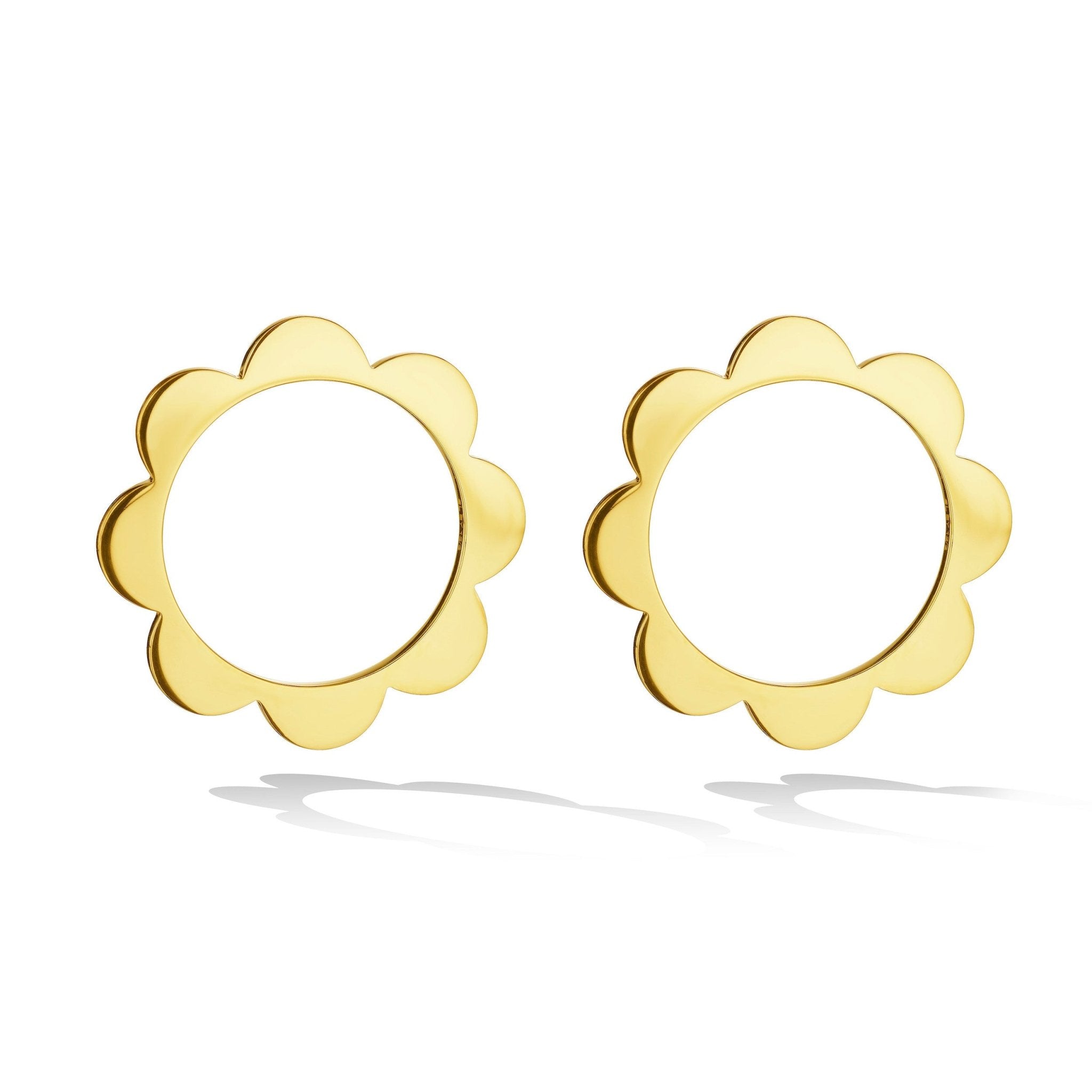 Medium Yellow Gold Triplet Stud - CADAR