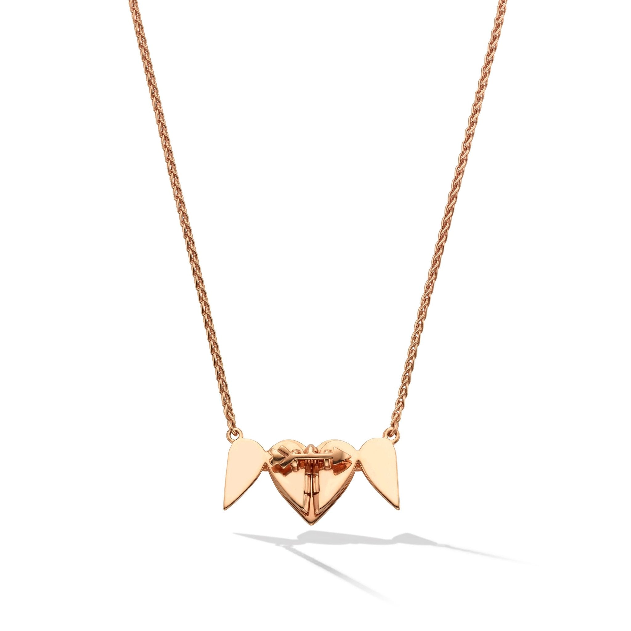 Rose Gold Endless 3 Heart Necklace - Cadar