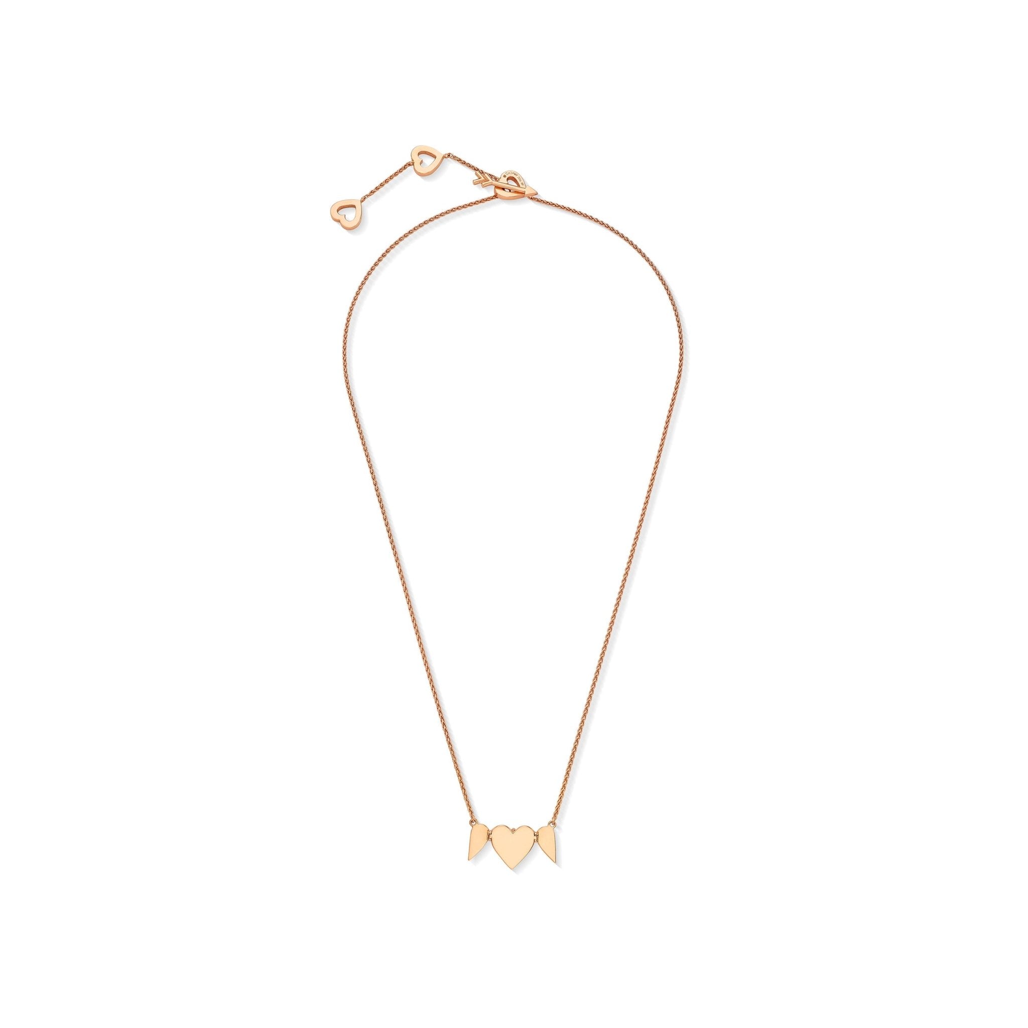 Rose Gold Endless 3 Heart Necklace - Cadar