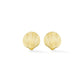 Small Yellow Gold Shell Stud Earrings - Cadar