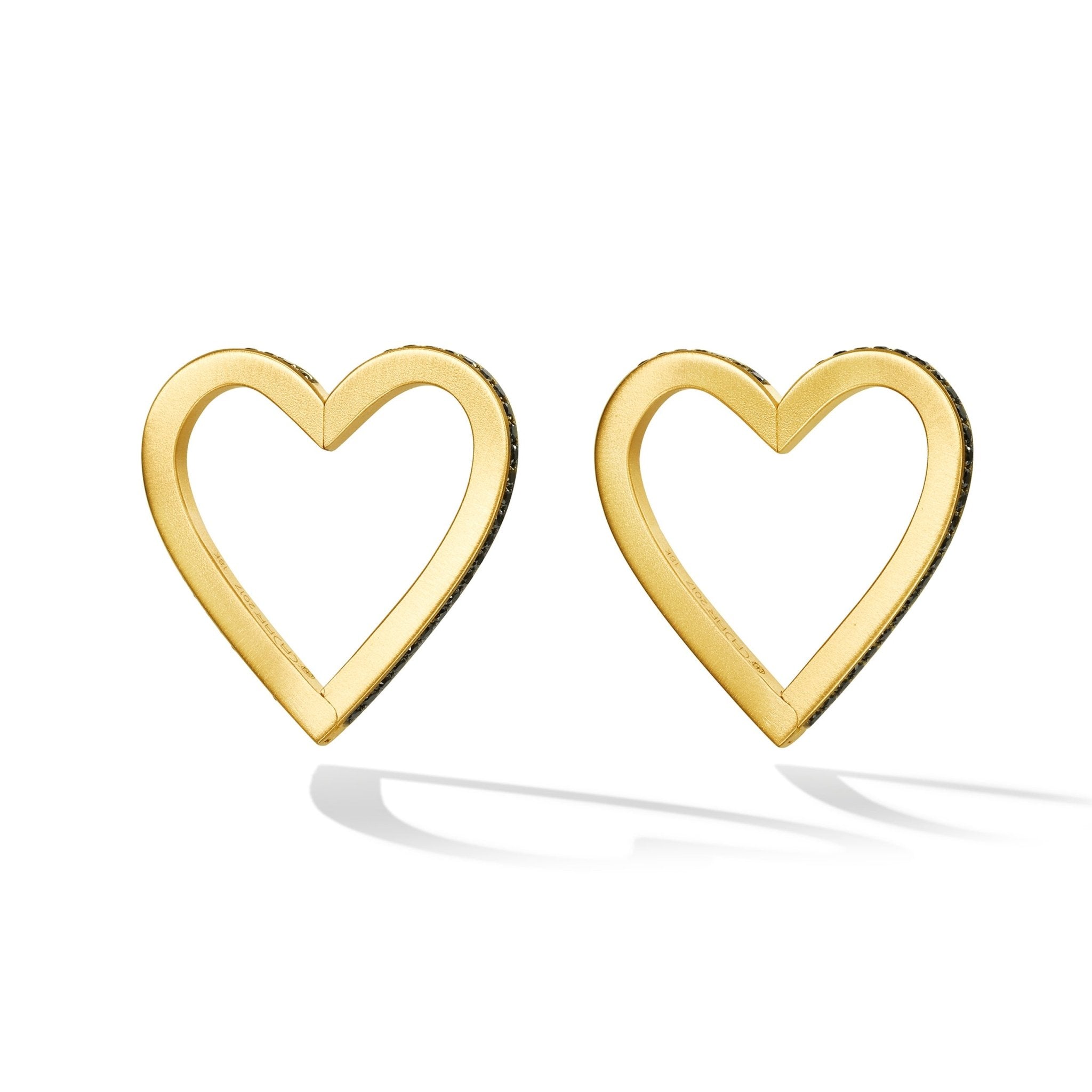 Yellow Gold Endless Cufflinks with Black Diamonds - Cadar