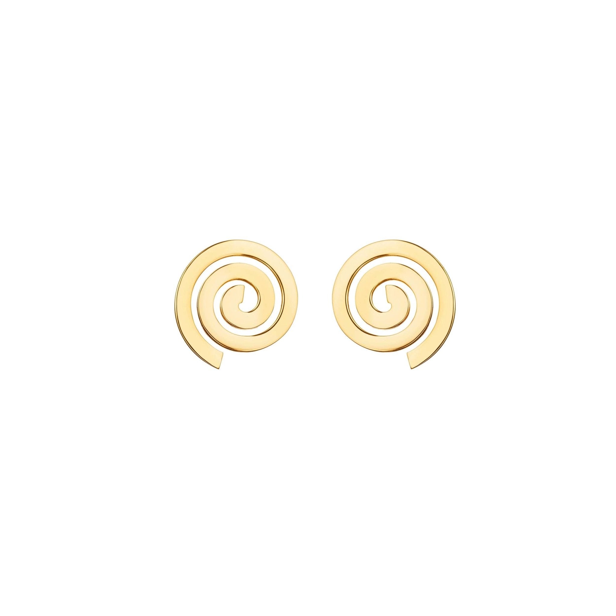 Yellow Gold Essence Stud Earrings - Cadar