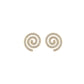 Yellow Gold Essence Stud Earrings with Cone and White Diamonds - Cadar
