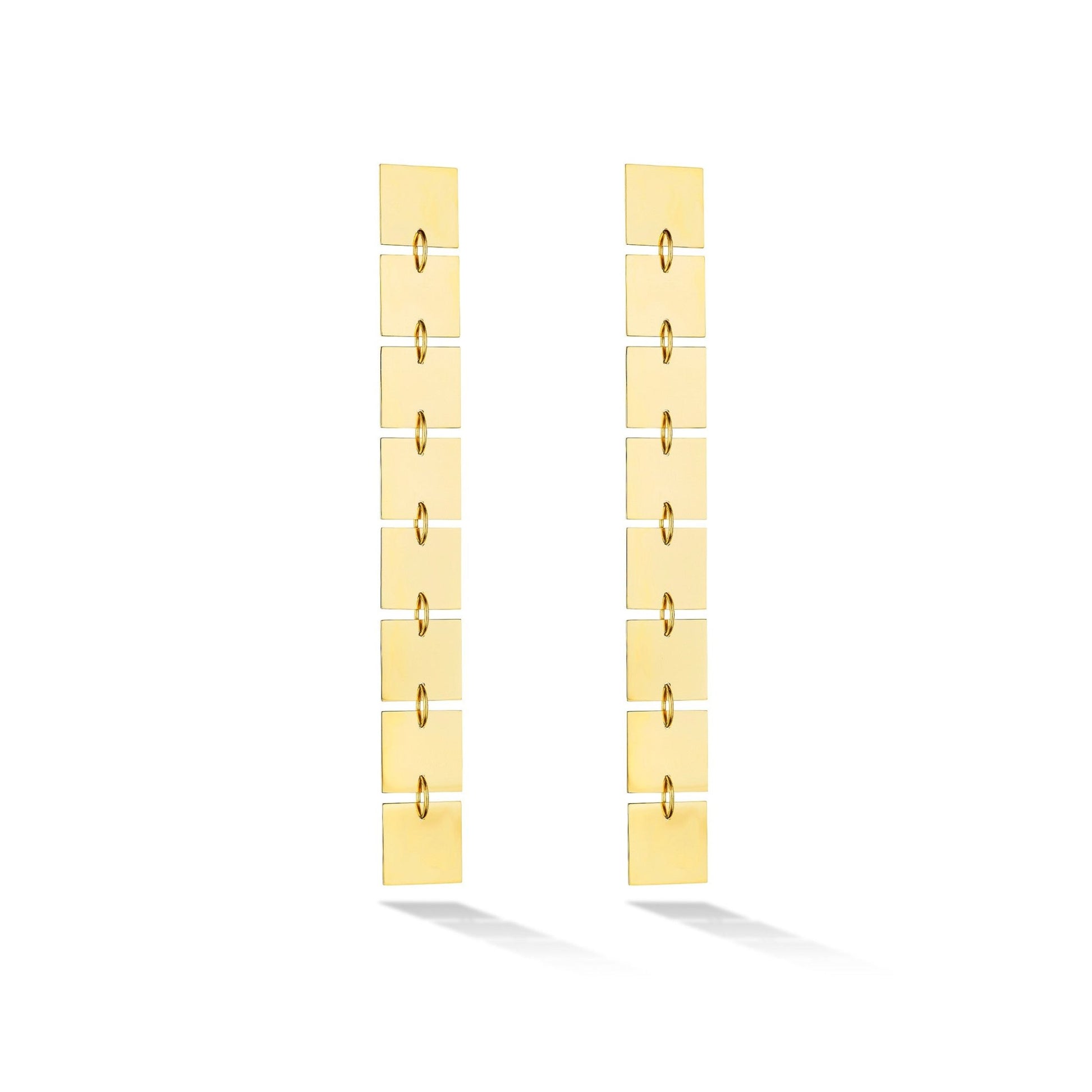 Yellow Gold Foundation Drop Earrings - Cadar