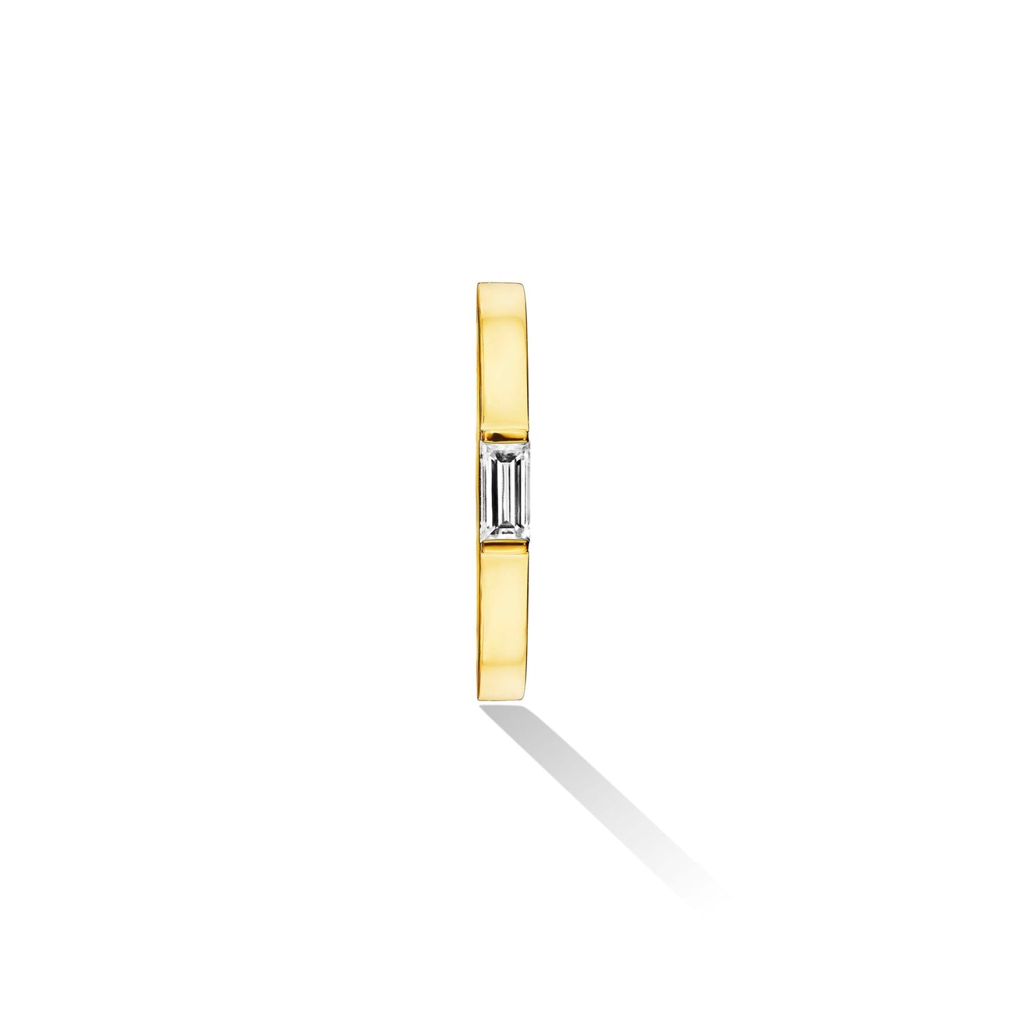 Yellow Gold Light Baguette Diamond Band - Cadar