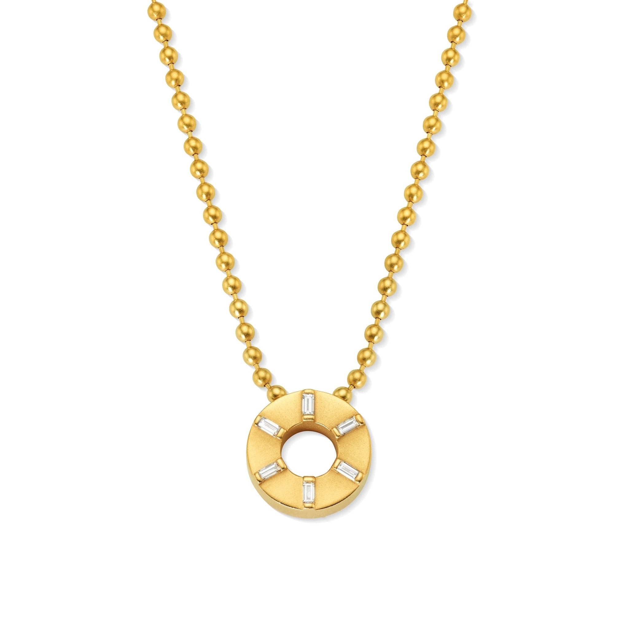 Yellow Gold Mainly Men Prime Pendant with White Diamonds - Cadar