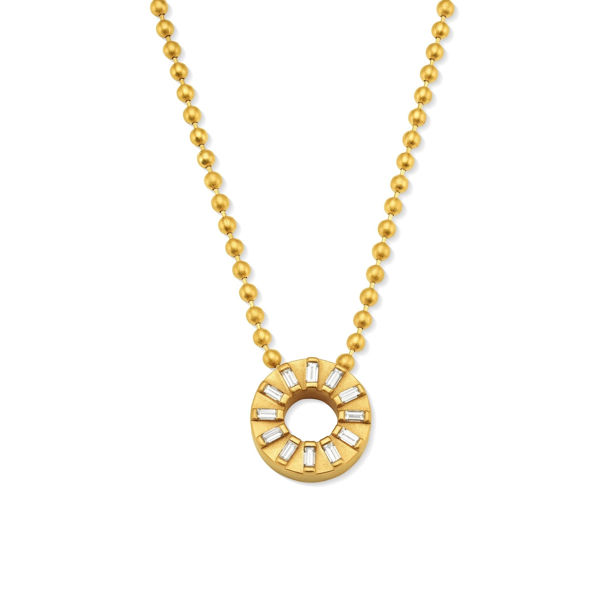 Yellow Gold Mainly Men Sole Pendant with White Diamonds - Cadar