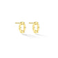 Yellow Gold Prime Unity Stud Earrings with White Diamonds - Cadar
