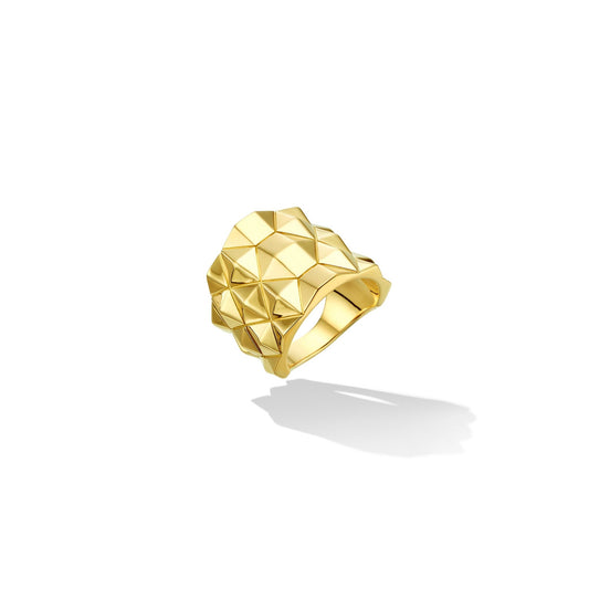 Yellow Gold Python Thick Ring - Cadar