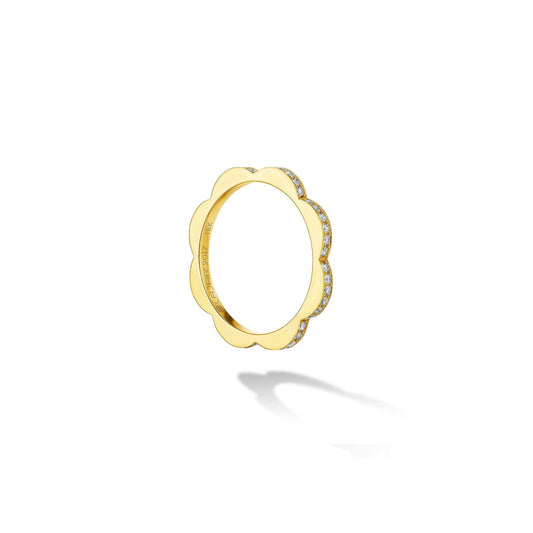 Yellow Gold Triplet Medium Stacking Ring - Cadar