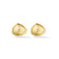 Yellow Gold Shell '70s Stud Earrings - Cadar