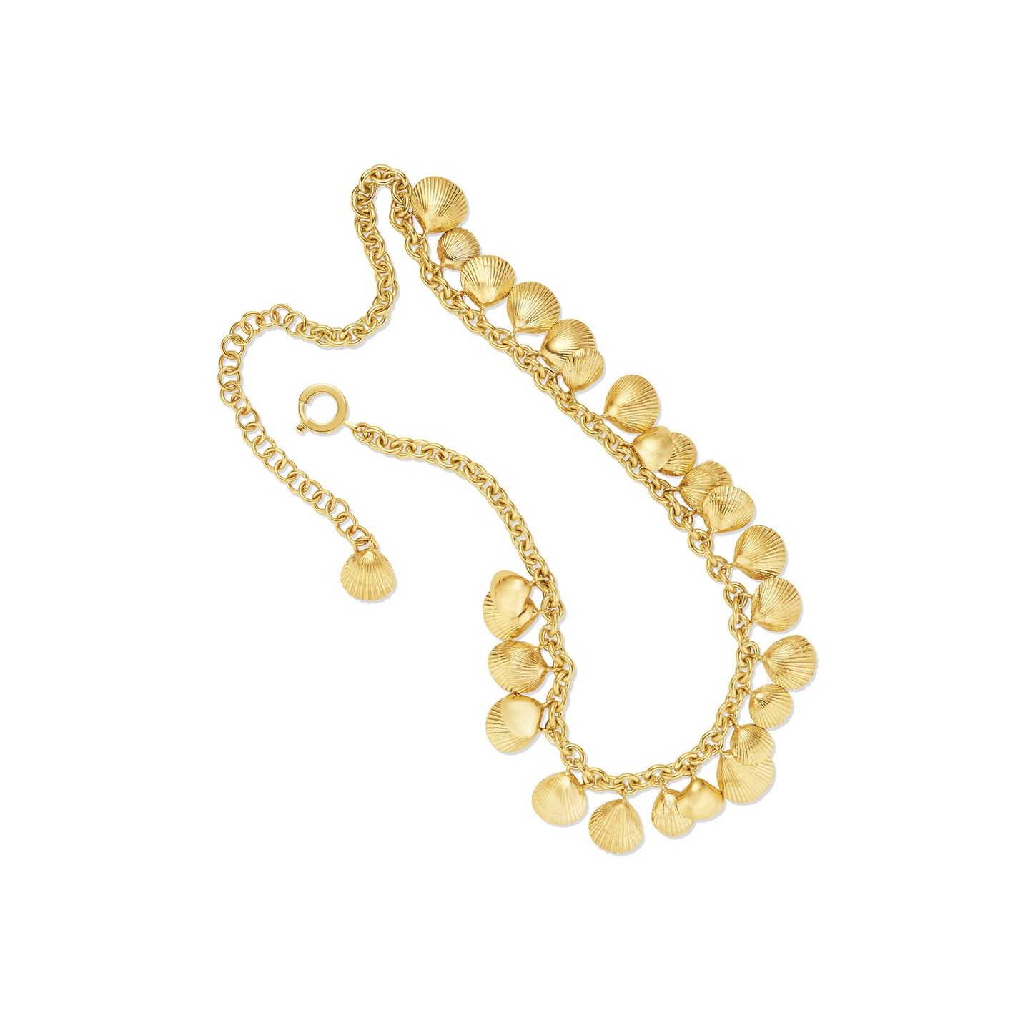 Yellow Gold Shell Choker Necklace