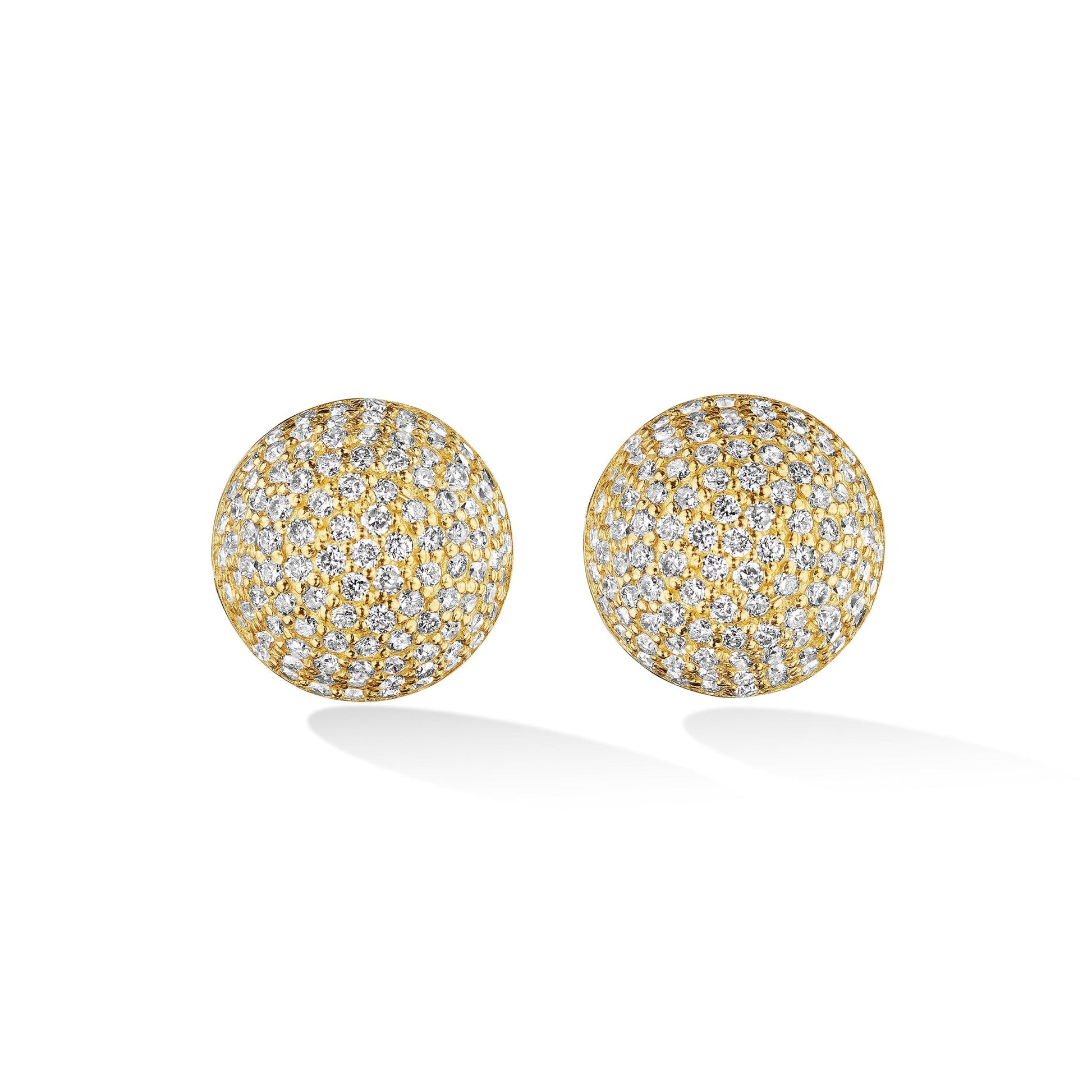 Large Psyche Studs with Pave Diamonds - CADAR