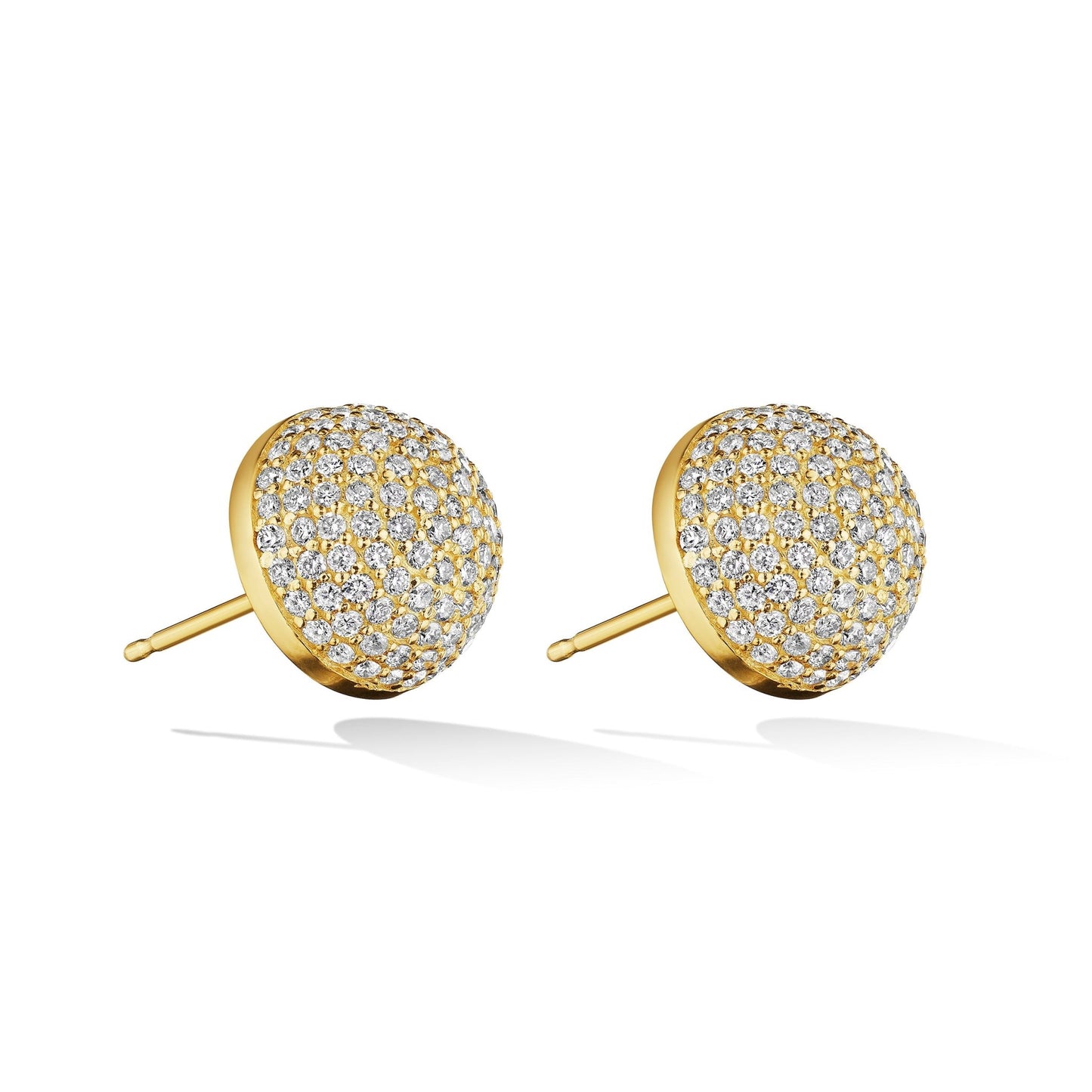 Large Psyche Studs with Pave Diamonds - CADAR