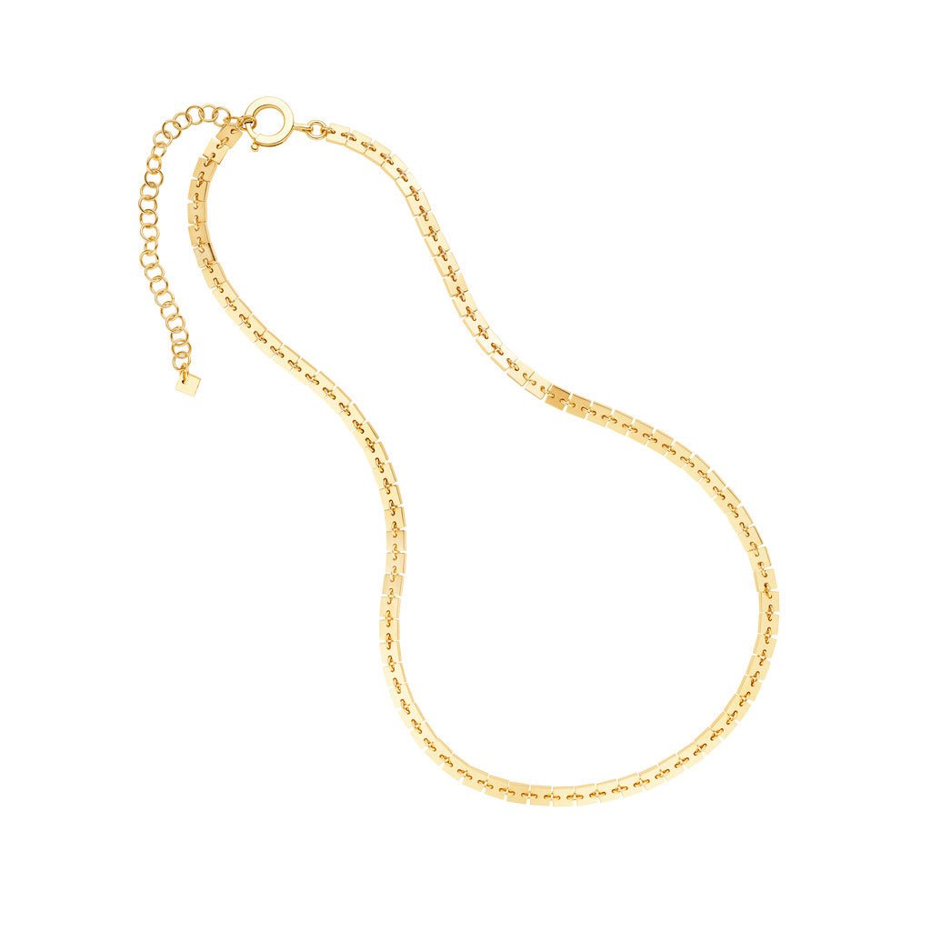 15in Yellow Gold Foundation Chain Necklace - Cadar