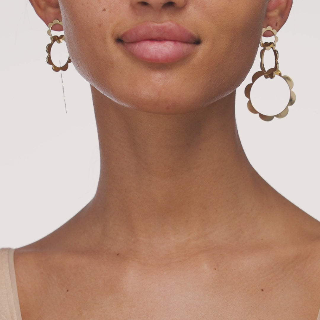 Solid 18k Gold hoop Earrings Dangle for Women India  Ubuy