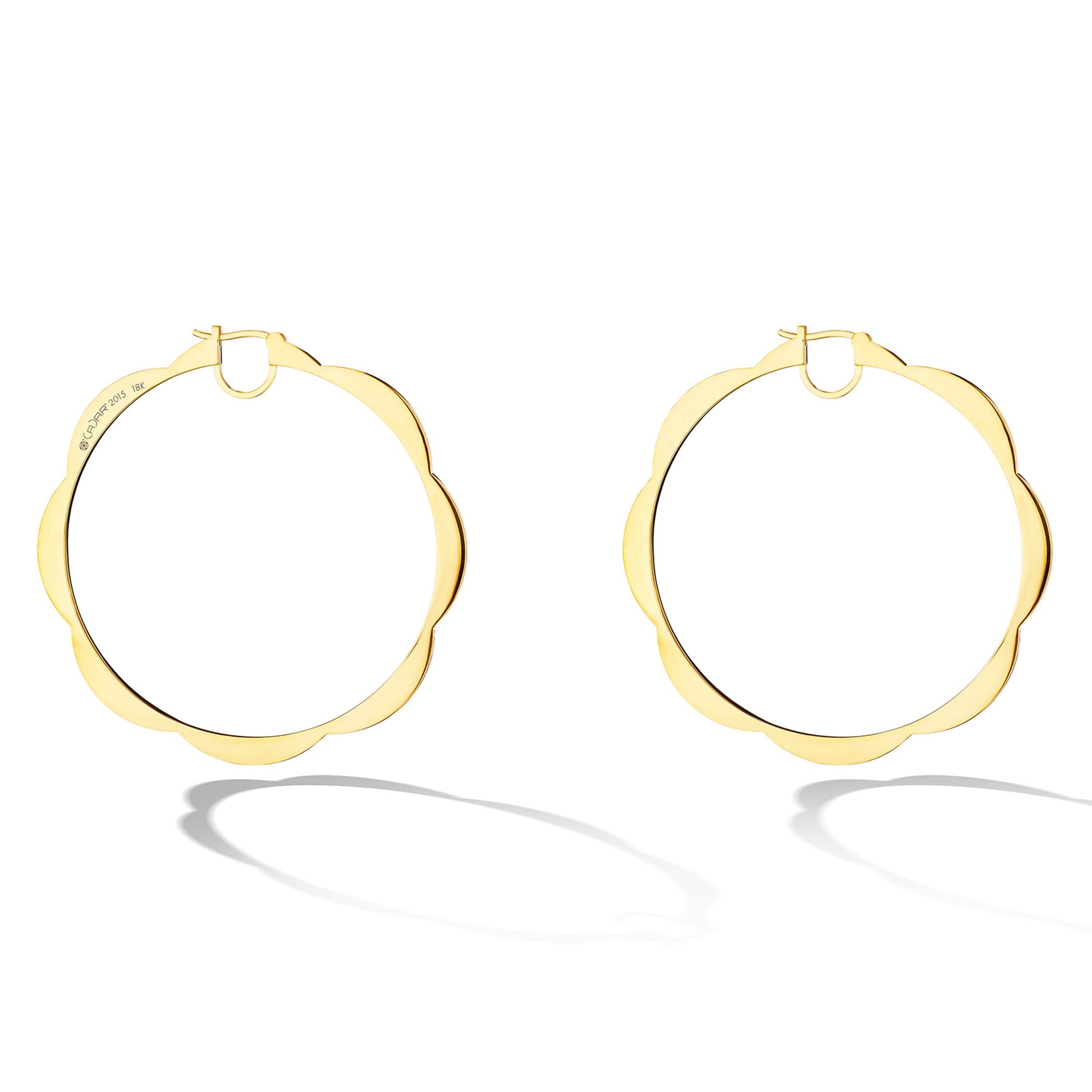 Jumbo gold deals hoop earrings