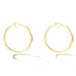 Jumbo Yellow Gold Triplet Plain Hoop Earrings