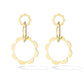 Yellow Gold Trio Unity Drop Earrings with White Diamonds