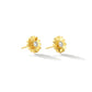 Yellow Gold Endless Stud Earrings with White Diamonds