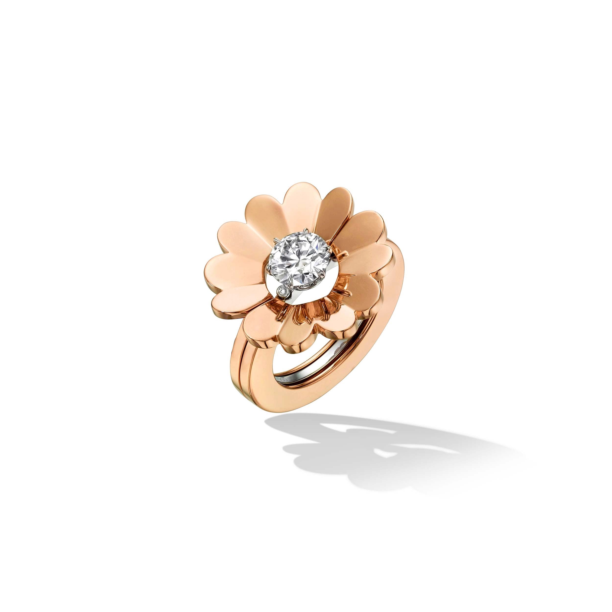 Rose gold engagement hot sale ring enhancer