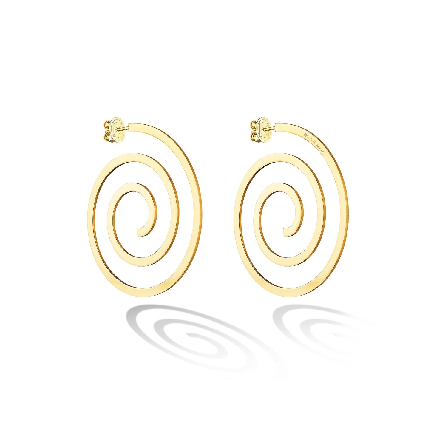 Yellow Gold Essence Hoop Earrings