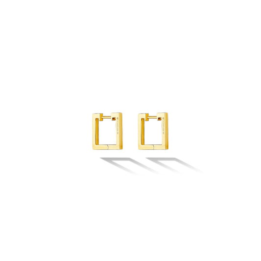 Small Yellow Gold Foundation Hoop Earrings