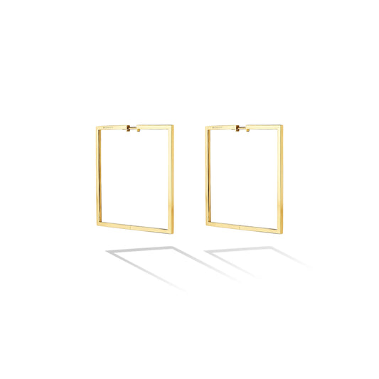 Large Yellow Gold Foundation Hoop Earring