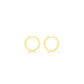 Medium Yellow Gold Plain Hoop Earrings - Cadar