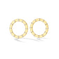 Yellow Gold Sole Unity Stud Earrings with White Diamonds