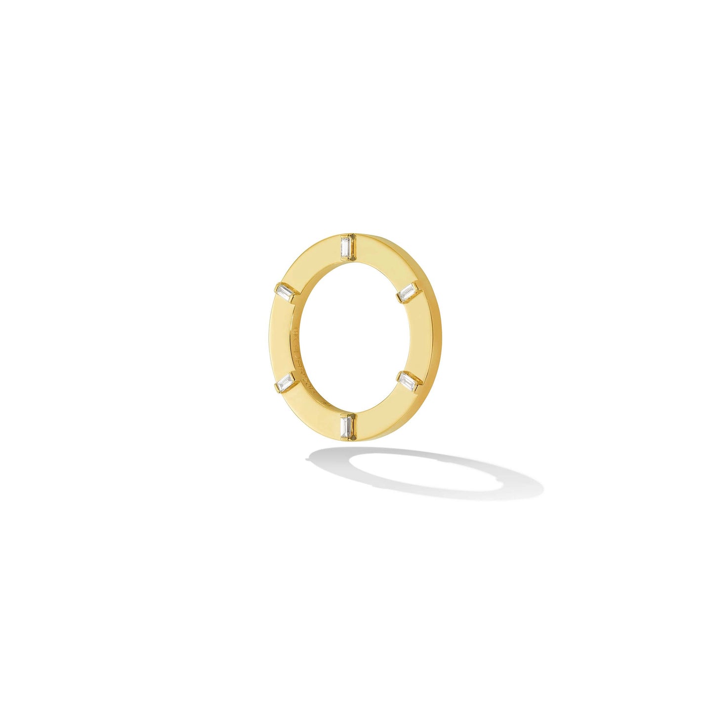 Yellow Gold Prime Stackable Ring with White Diamonds
