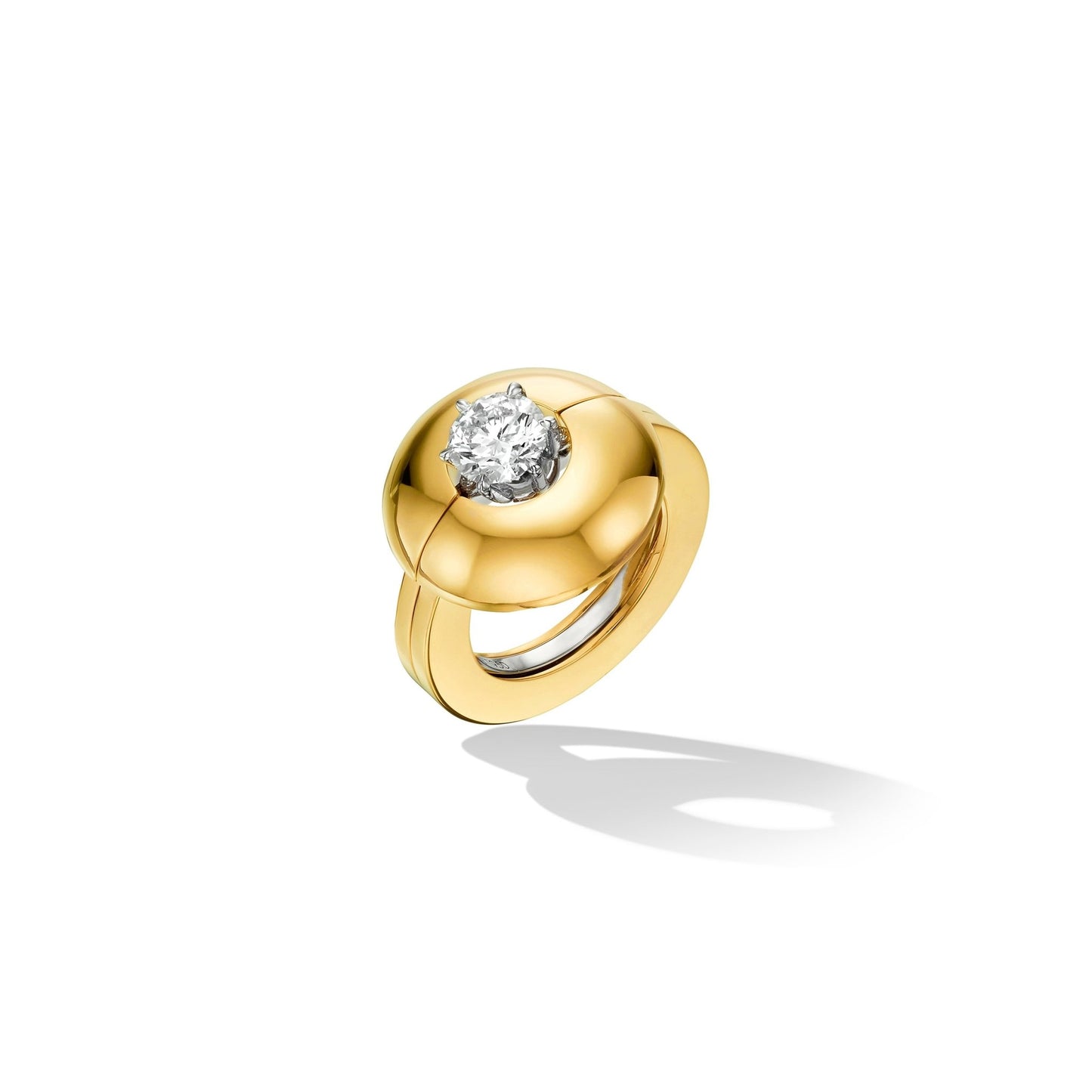 Custom Platinum Solitaire Ring - Cadar