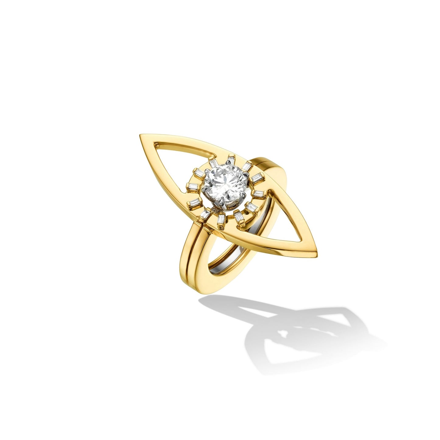 Custom Platinum Solitaire Ring - Cadar