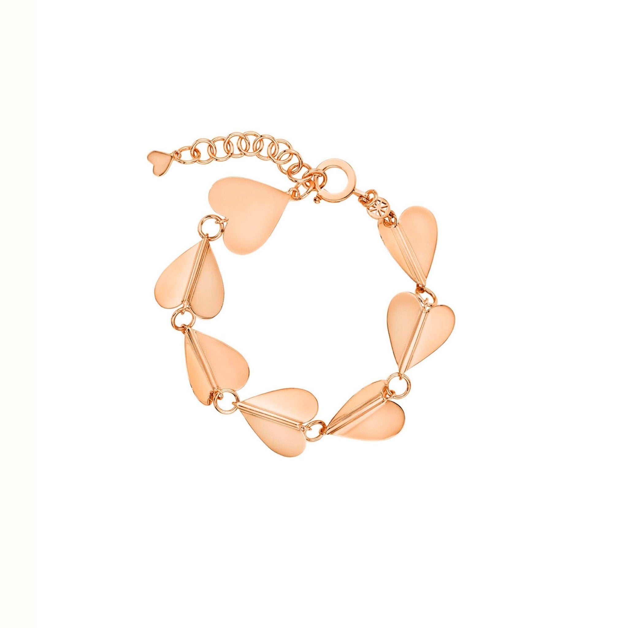 Large Rose Gold Wings of Love Bracelet - Cadar