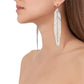 Large White Gold Feather Earrings - Cadar