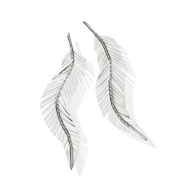 Classy white feather earrings – Naturally beautiful fashion